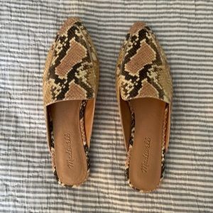 Madewell Snakeskin Mules Size 7.5